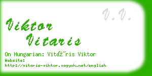 viktor vitaris business card